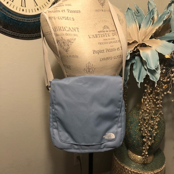 The North Face Handbags - The North Face light blue canvas messenger bag